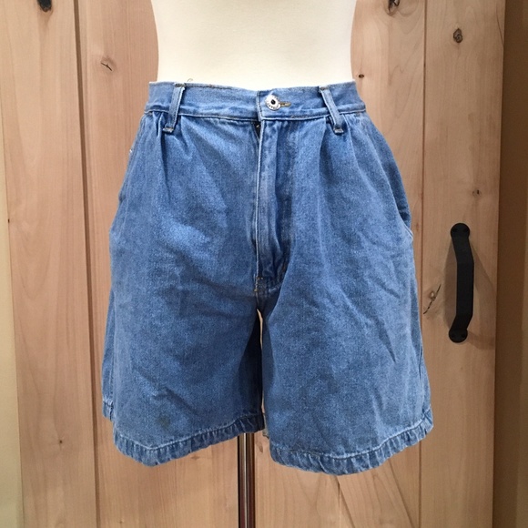 Vintage High Waist Jean Denim Shorts - Picture 1 of 8